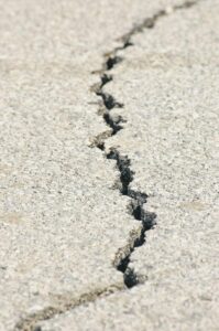 Crack in road