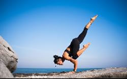 Woman in yoga pose